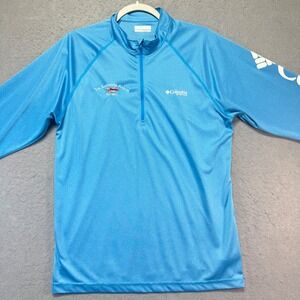 Columbia PFG Saltwater Angler Key West Quarter Zip Fishing Pullover Men's M‎